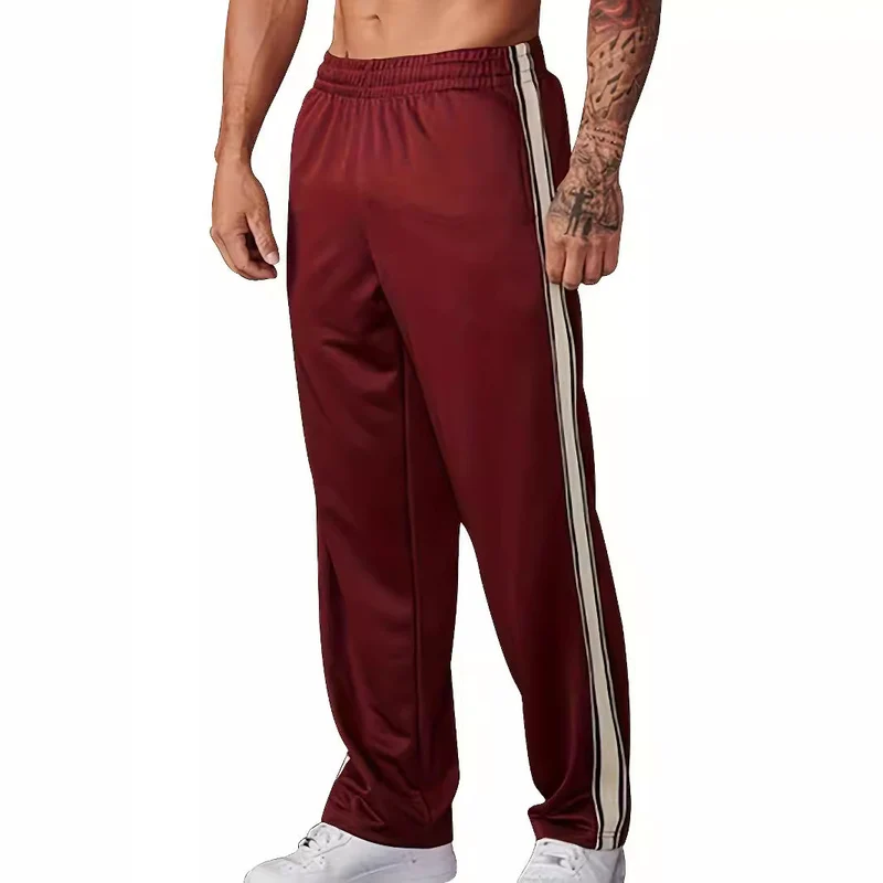 Herren Sportliche Trainingshose mit seitlichem Tape-Streifen und elastischem Bund Drune