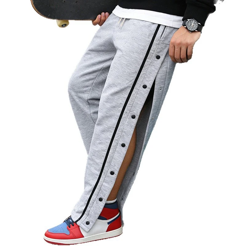 Herren Sportliche Snap-Trackhose mit seitlichen Druckknopfleisten und Tunnelzug Drune