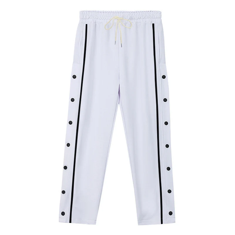 Herren Sportliche Snap-Trackhose mit seitlichen Druckknopfleisten und Tunnelzug Drune