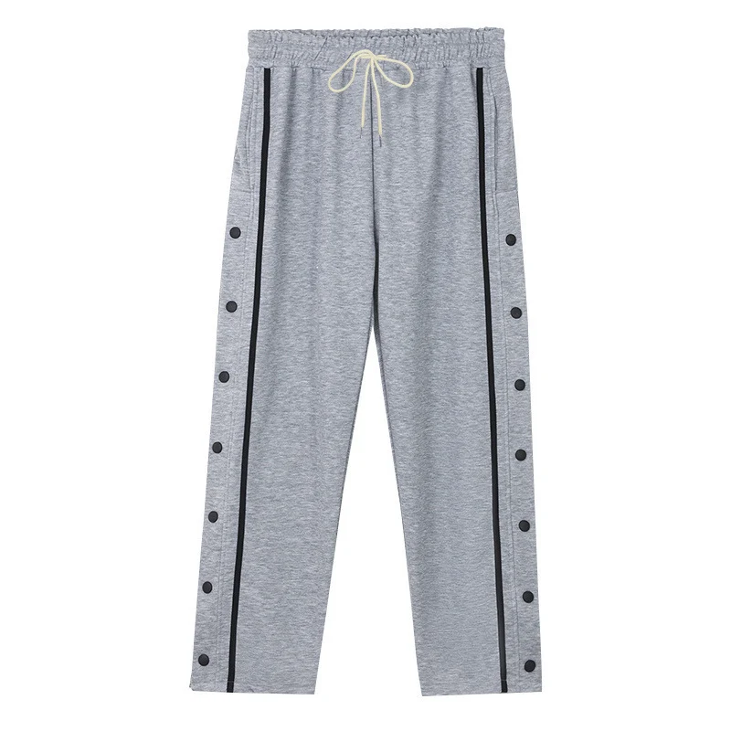 Herren Sportliche Snap-Trackhose mit seitlichen Druckknopfleisten und Tunnelzug Drune
