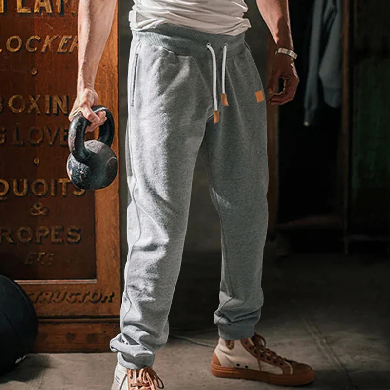 Herren Slim-Fit Jogginghose mit elastischem Bund, Kordelzug und schmalem Beinabschluss Drune