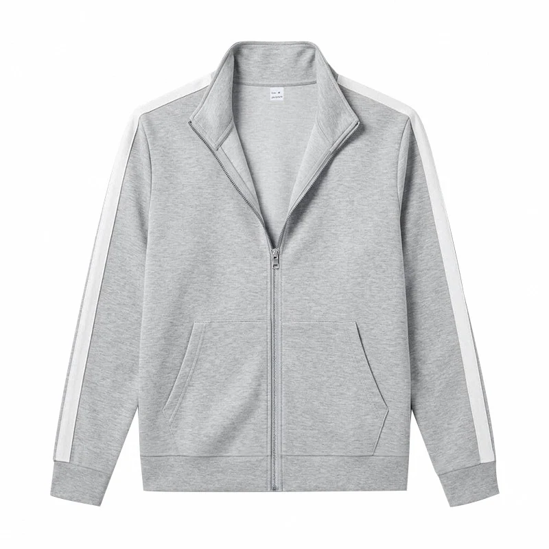 Herren Retro-Trackjacke mit Kontraststreifen und Stehkragen Drune