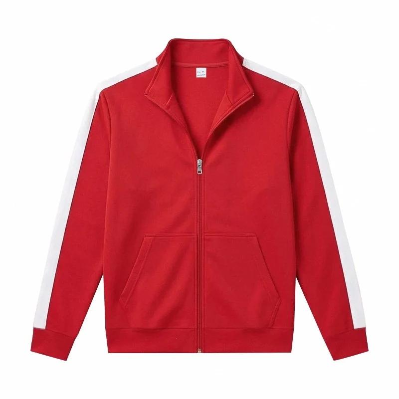 Herren Retro-Trackjacke mit Kontraststreifen und Stehkragen Drune