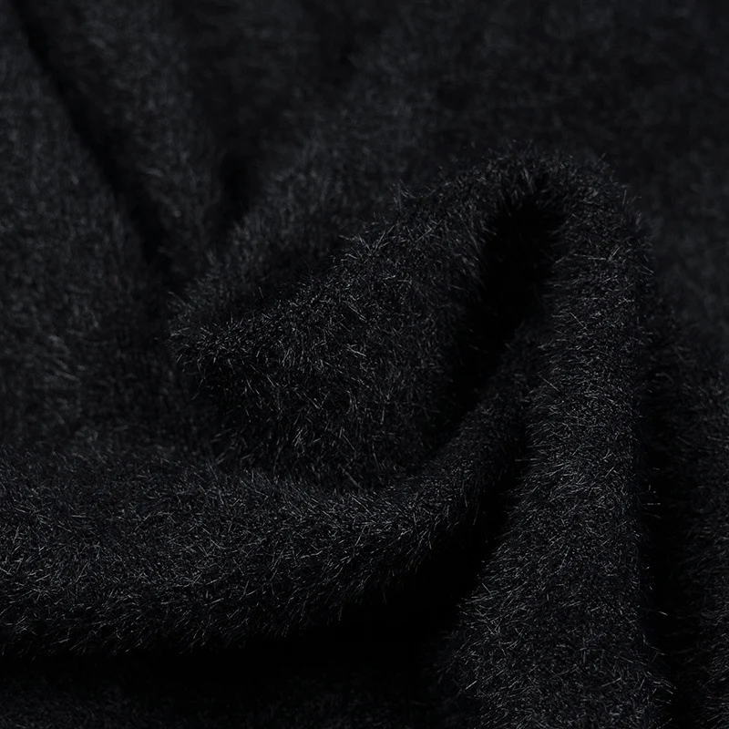 Damen Flauschige Cropped-Strickjacke mit Rundhals und Zierknopfleiste Drune