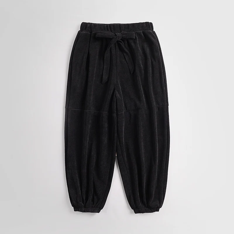 Damen Ripp-Joggerhose mit Tunnelzug hohem Bund und elastischen Bündchen Drune