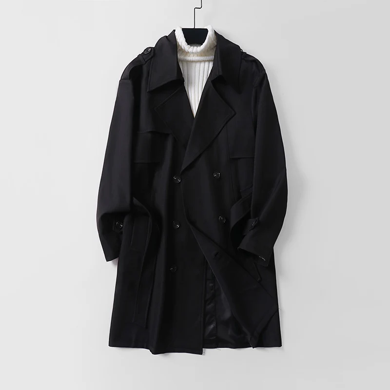 Damen Moderner Kurzmantel im Trench‑Stil mit doppelreihiger Knopfleiste und Epauletten Drune