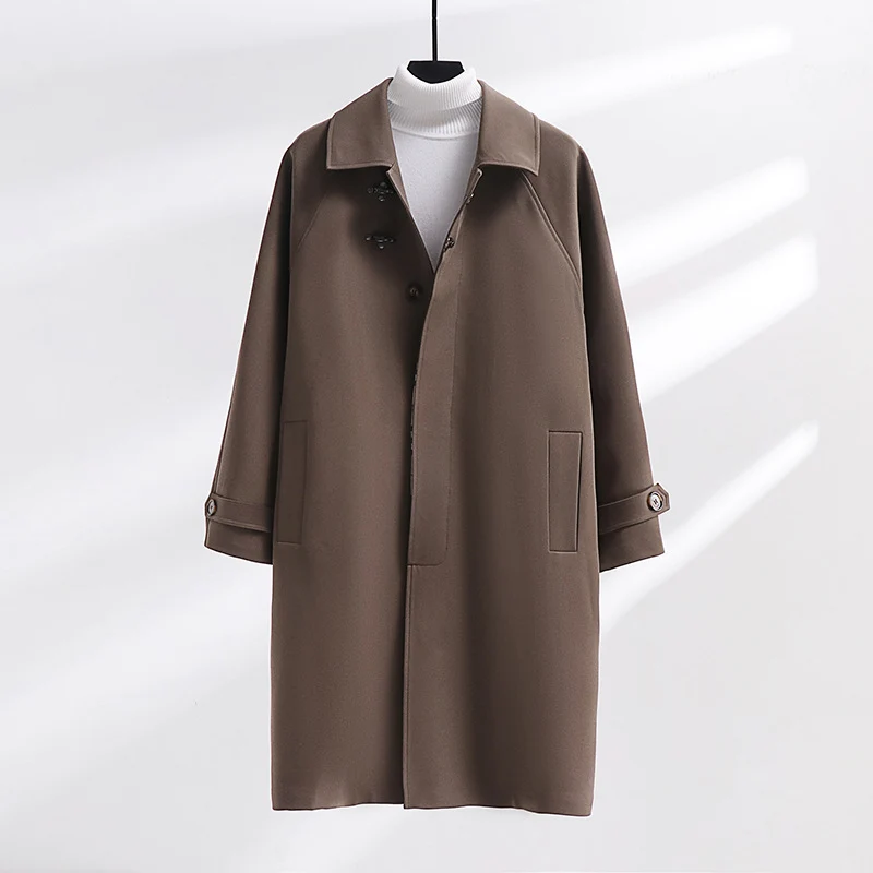 Damen Longline-Mantel mit Knebelverschluss und Raglanärmeln Drune