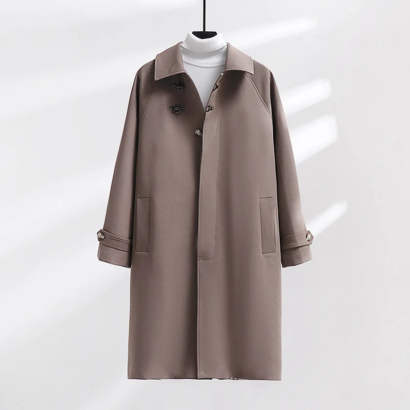 Damen Longline-Mantel mit Knebelverschluss und Raglanärmeln Drune