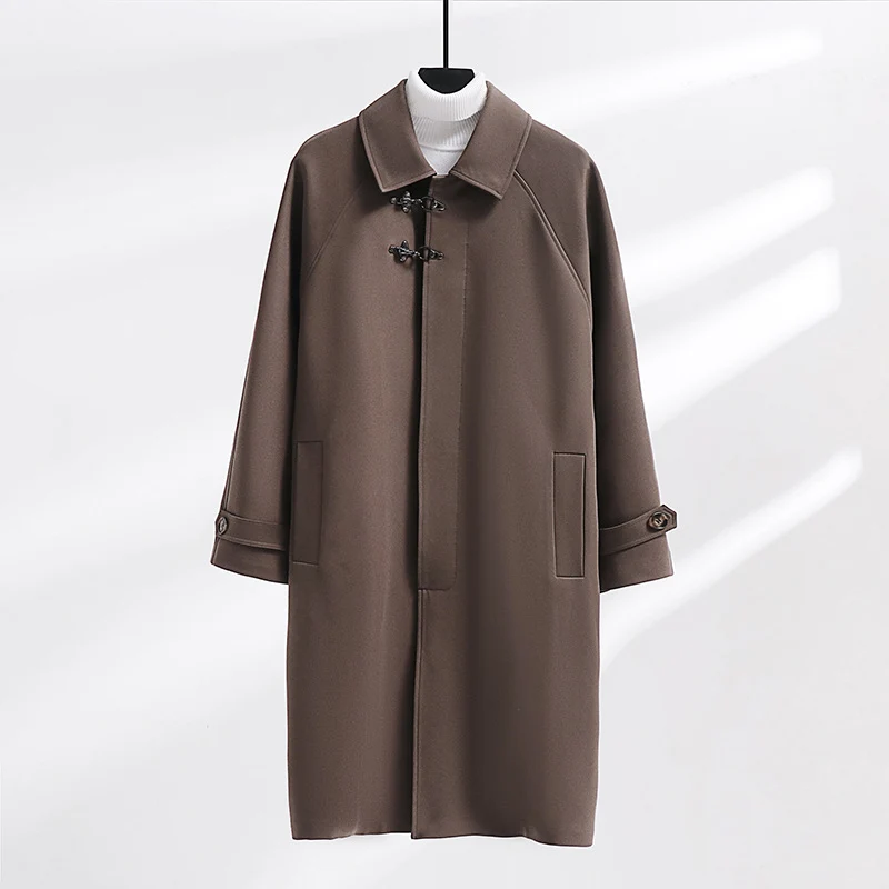 Damen Longline-Mantel mit Knebelverschluss und Raglanärmeln Drune