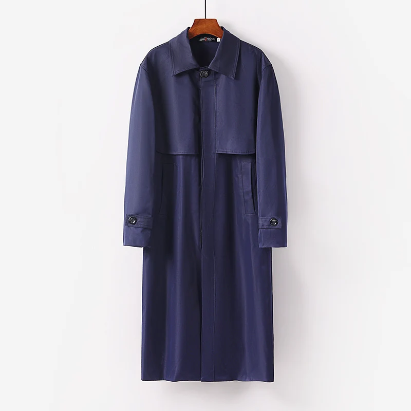 Damen leichter Trenchcoat mit verdeckter Knopfleiste und Schultercape Drune