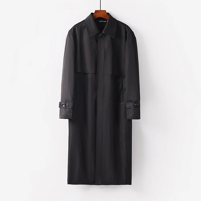 Damen leichter Trenchcoat mit verdeckter Knopfleiste und Schultercape Drune