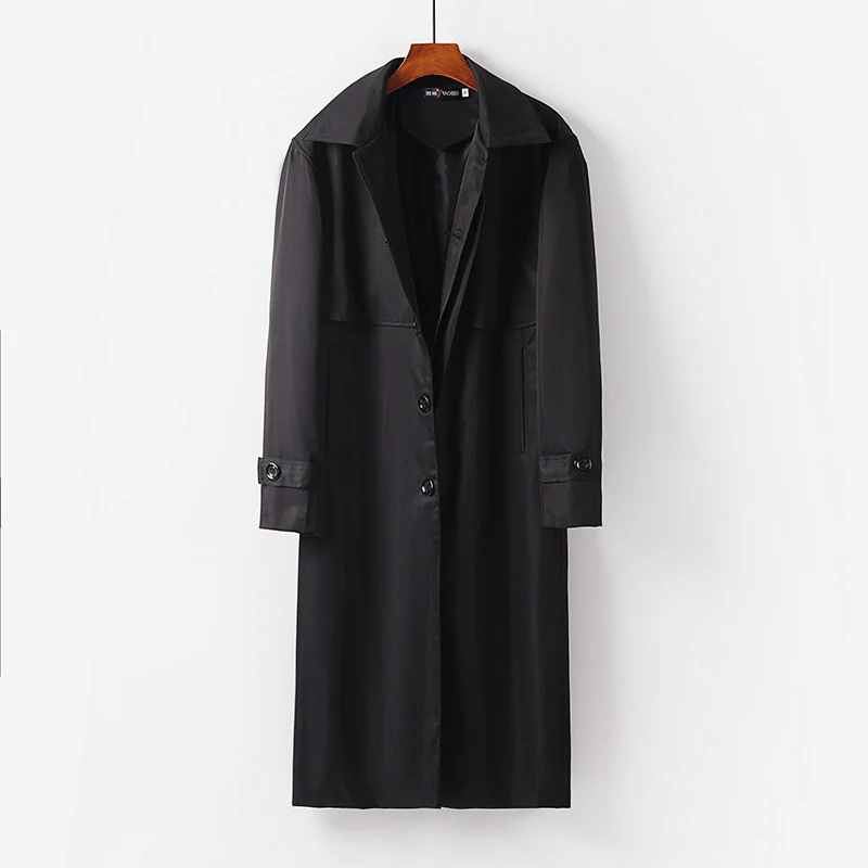 Damen leichter Trenchcoat mit verdeckter Knopfleiste und Schultercape Drune