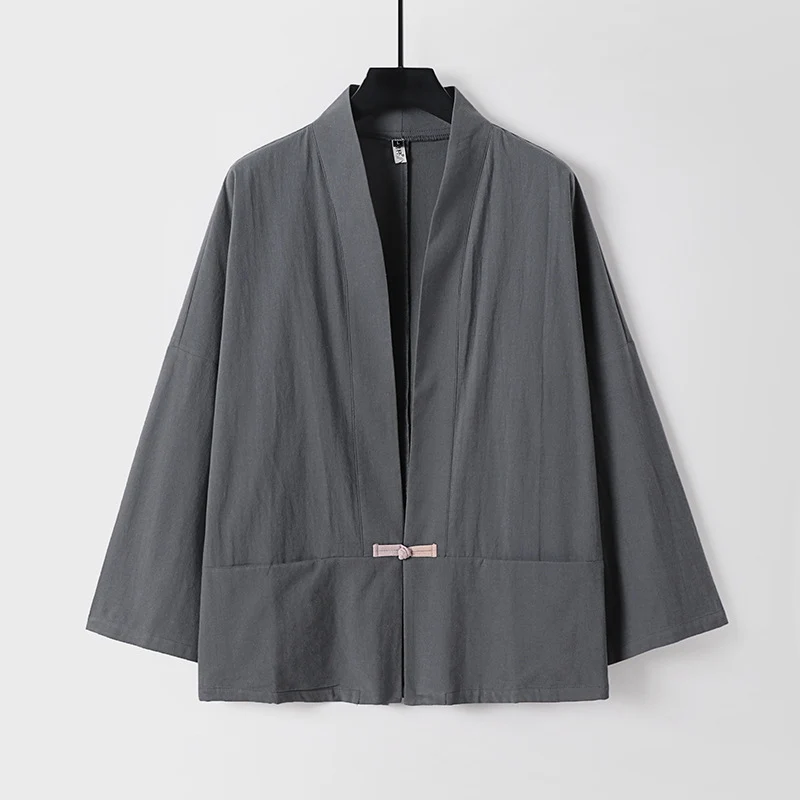 Damen Leichte Kimono-Jacke aus Baumwollmix mit lockerer Passform Drune