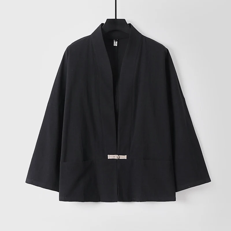 Damen Leichte Kimono-Jacke aus Baumwollmix mit lockerer Passform Drune