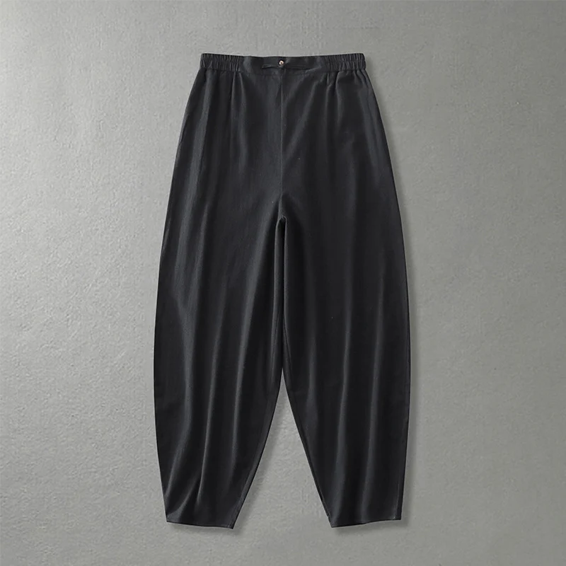 Damen Lässige, weite Haremshose mit elastischem Bund und tapered Knöchel Drune