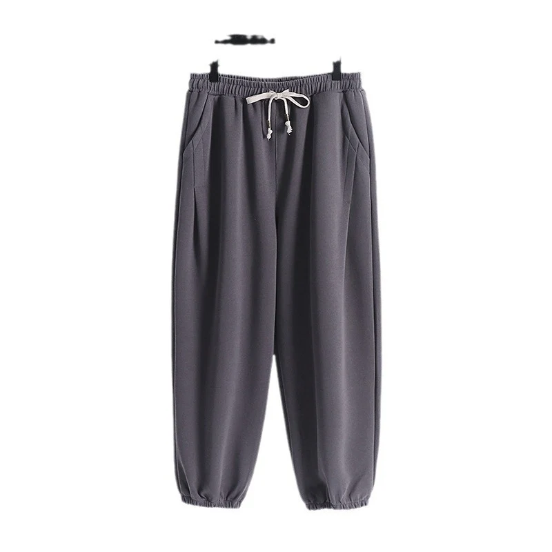 Damen Lässige Jogginghose aus weichem Baumwoll-Mix mit Tunnelzug und elastischen Knöchelbündchen Drune