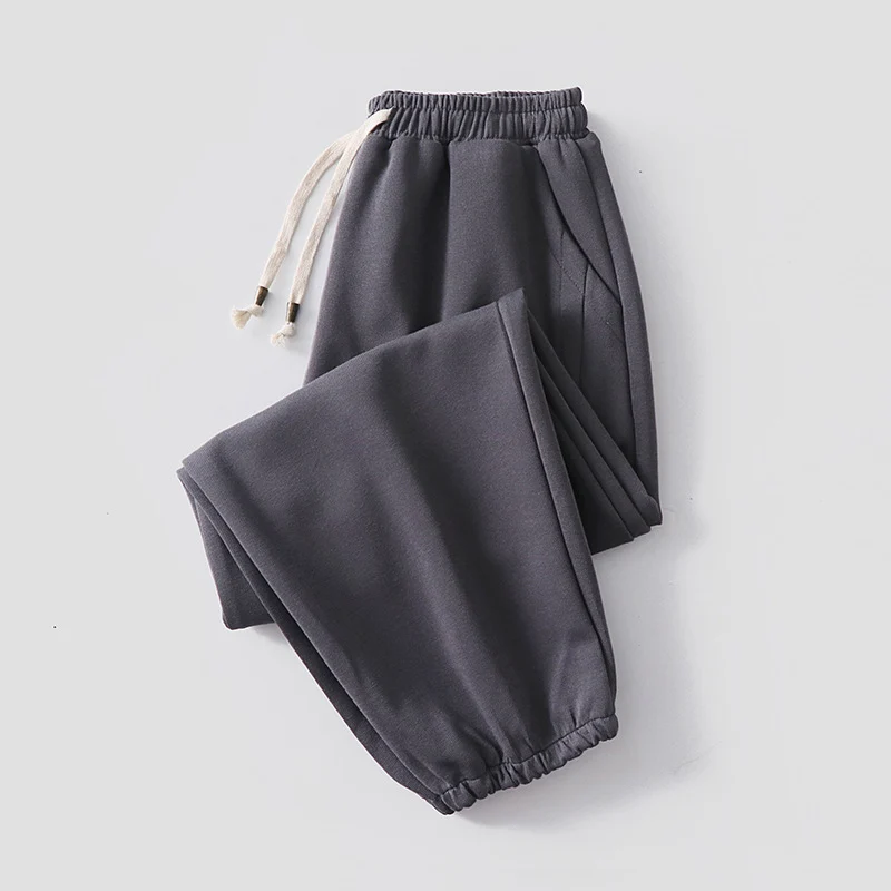Damen Lässige Jogginghose aus weichem Baumwoll-Mix mit Tunnelzug und elastischen Knöchelbündchen Drune