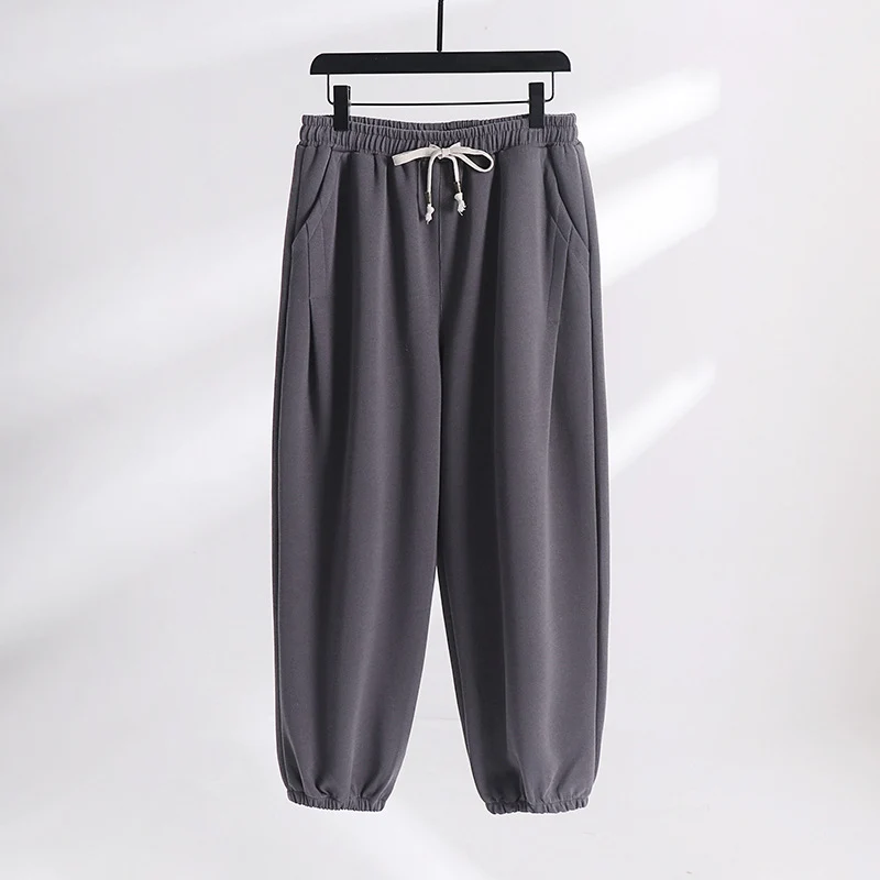 Damen Lässige Jogginghose aus weichem Baumwoll-Mix mit Tunnelzug und elastischen Knöchelbündchen Drune