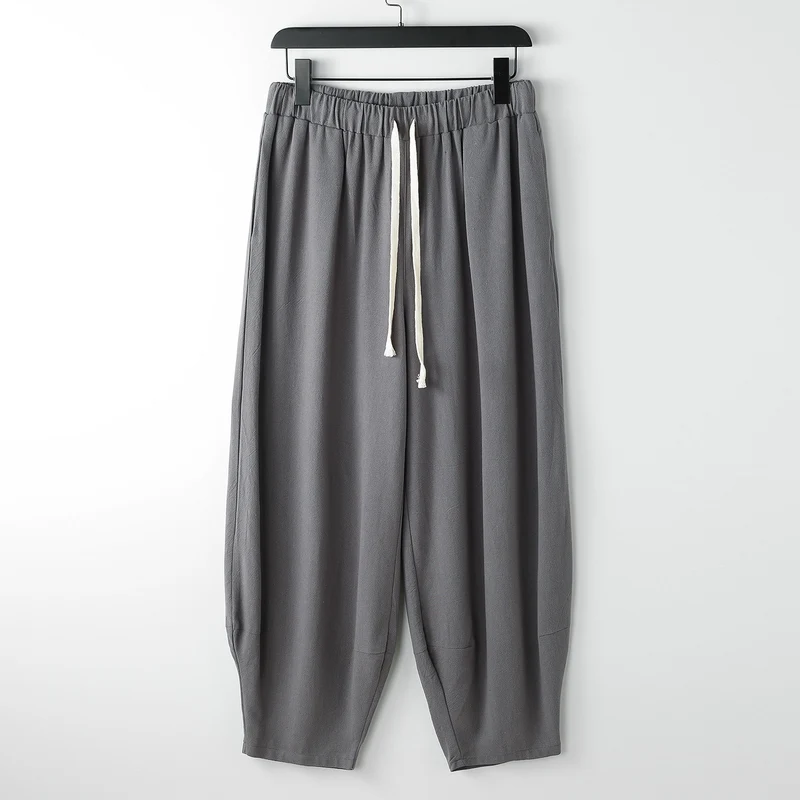 Damen Lässige Harem-Joggerhose mit hohem elastischem Bund und Zugkordel Drune