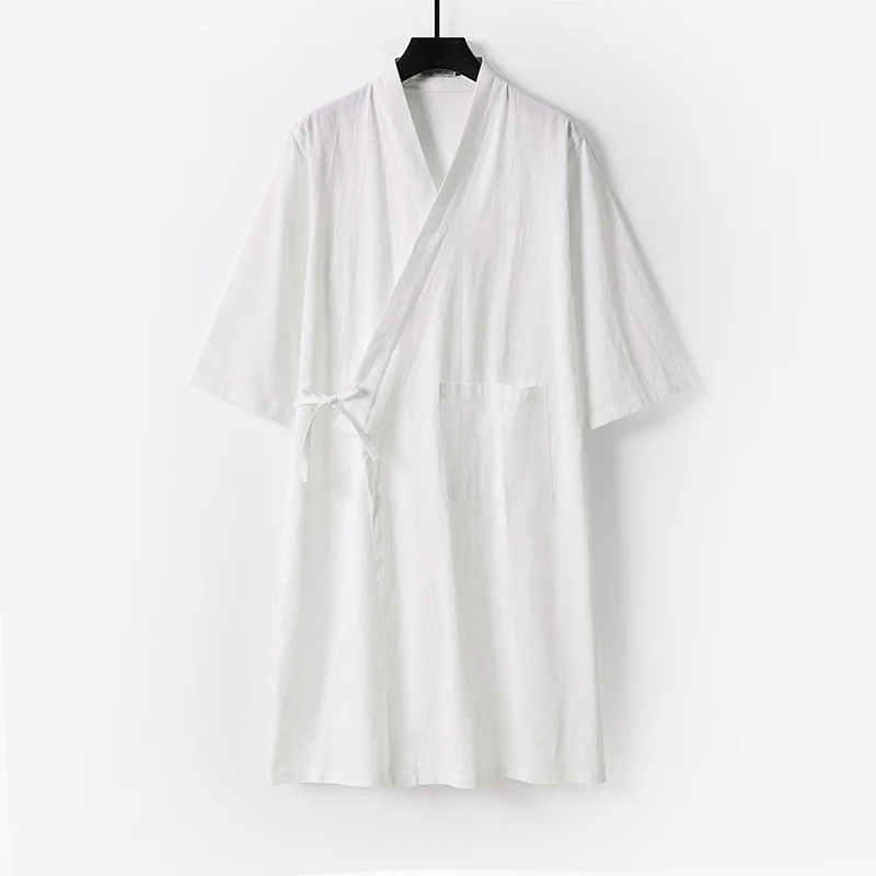 Damen Kimono-Wickelkleid mit Bindegürtel und aufgesetzten Taschen Drune