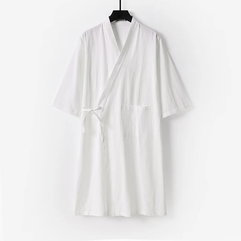 Damen Kimono-Wickelkleid mit Bindegürtel und aufgesetzten Taschen Drune
