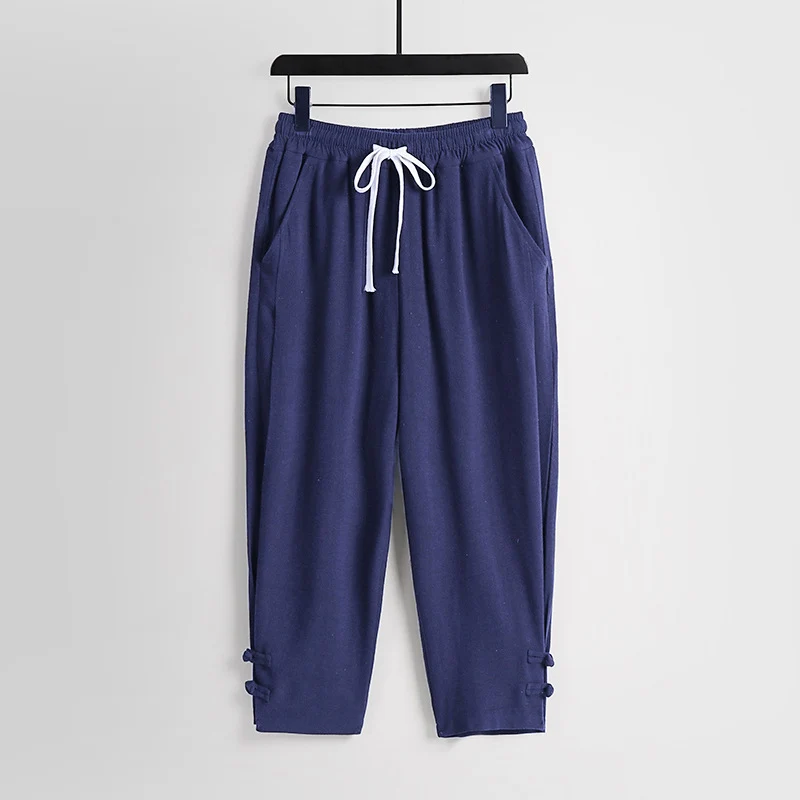 Damen Freizeit-Jogginghose mit Tunnelzug und Zierknöpfen am Knöchel Drune