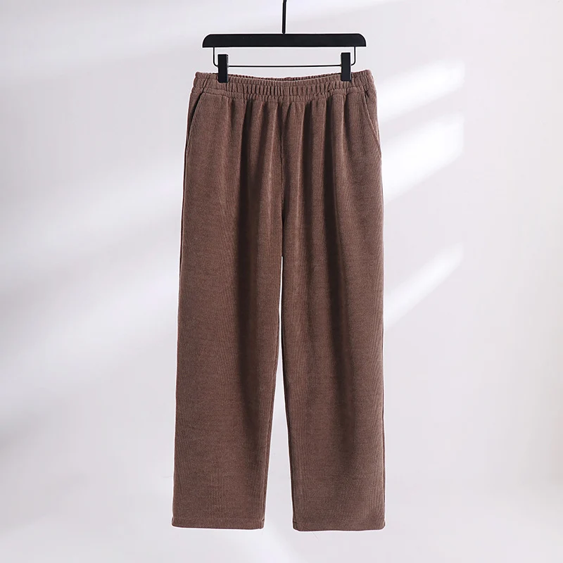 Damen Cordhose mit elastischem Bund weitem Bein und Eingrifftaschen Drune