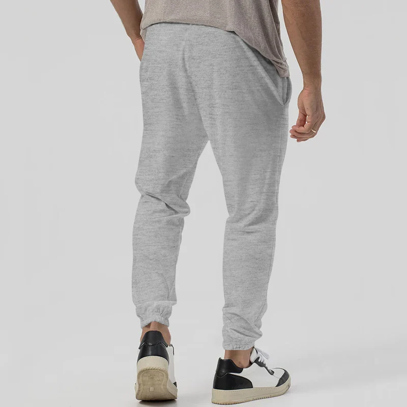 Herren Tapered-Jogginghose im Leinenlook mit Bügelfalte und Bündchen Drune