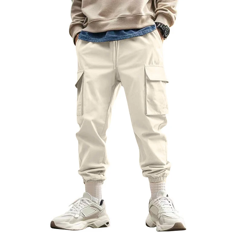 Herren Tapered Cargo-Jogginghose mit Kordelzug, aufgesetzten Klappentaschen und elastischen Bündchen Drune