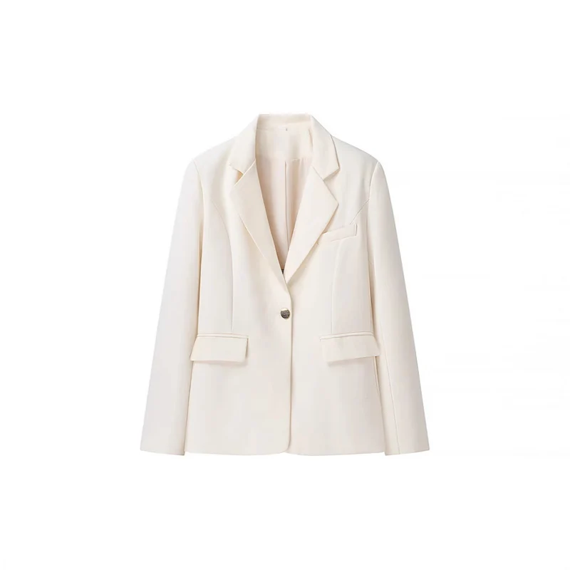 Damen Bouclé-Zweiteiler mit tailliertem Longblazer, Korsagen-Croptop und hochgeschnittener Shorts Drune