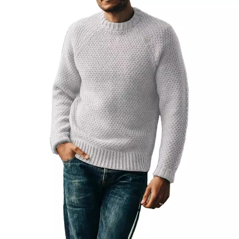Herren Raglan-Strukturpullover mit Wabenstruktur und Rippbündchen Drune
