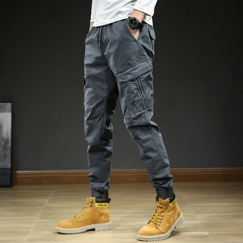 Herren Cargo-Joggerhose mit multifunktionalen Cargotaschen und elastischem Saum Drune
