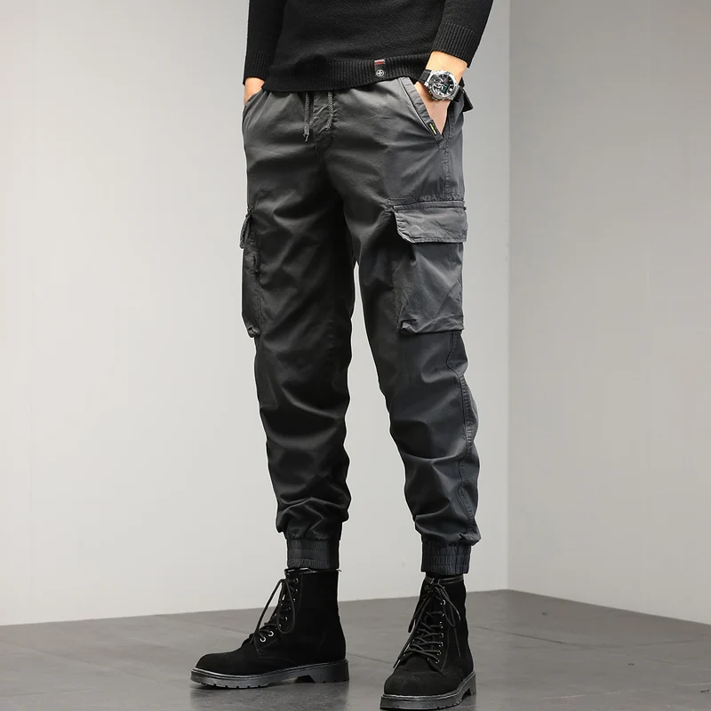 Herren Cargo-Joggerhose mit multifunktionalen Cargotaschen und elastischem Saum Drune