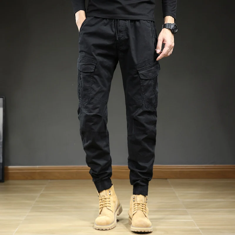 Herren Cargo-Joggerhose mit multifunktionalen Cargotaschen und elastischem Saum Drune