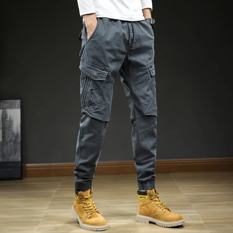 Herren Cargo-Joggerhose mit multifunktionalen Cargotaschen und elastischem Saum Drune