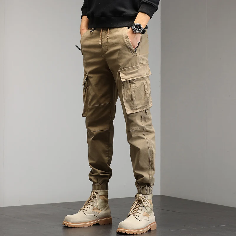 Herren Cargo-Joggerhose mit multifunktionalen Cargotaschen und elastischem Saum Drune