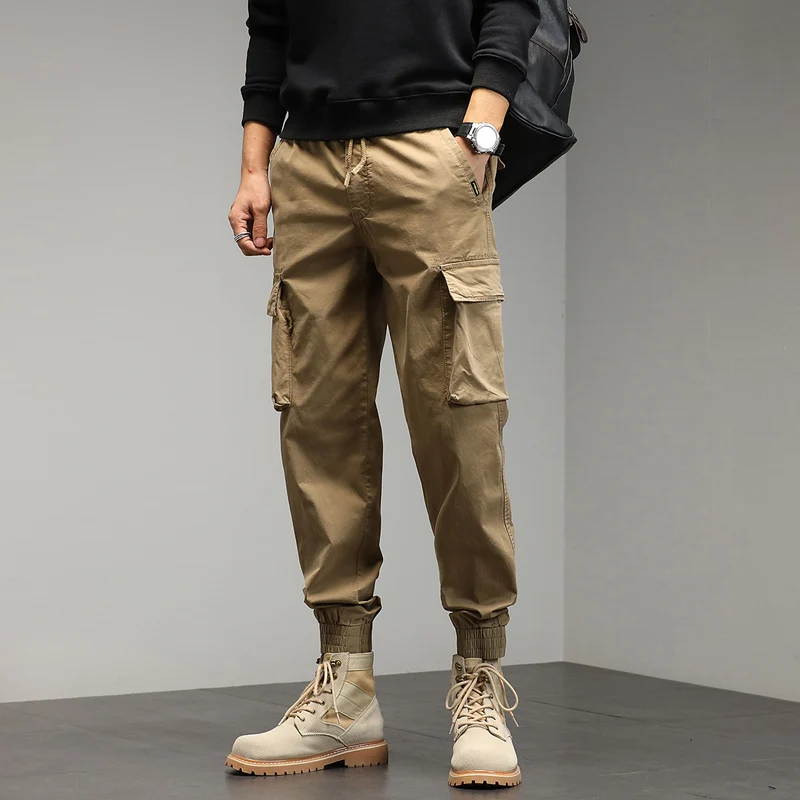 Herren Cargo-Joggerhose mit multifunktionalen Cargotaschen und elastischem Saum Drune