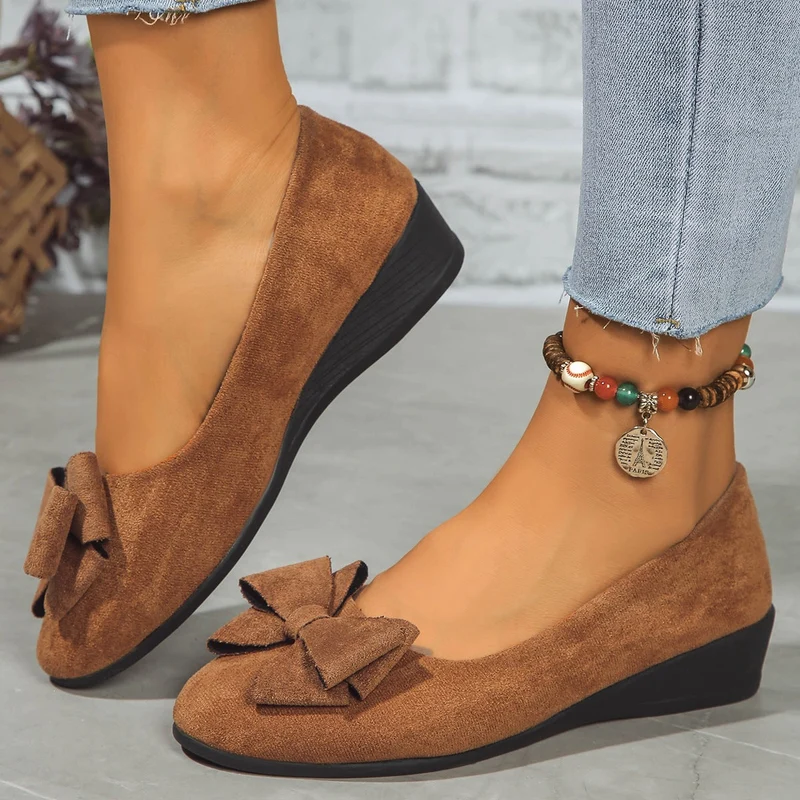 Damen modische und komfortable Ballerinas mit Glitzerelementen Drune