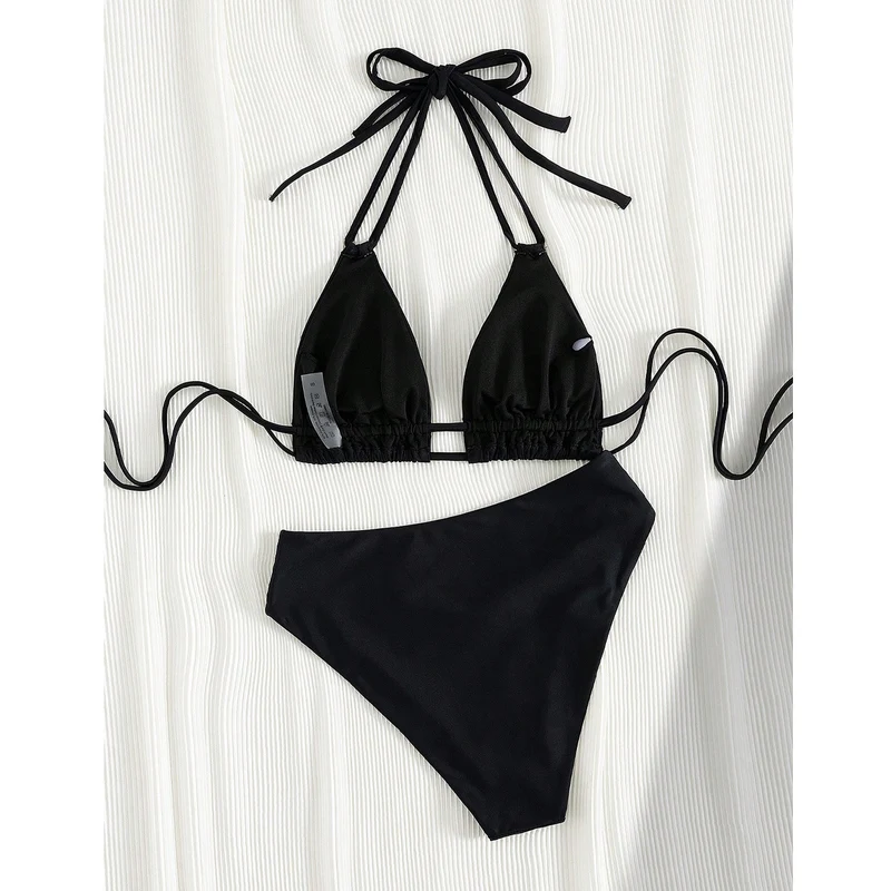 Damen Triangel-Bikini mit verstellbaren Trägern und modischem Schnitt Drune