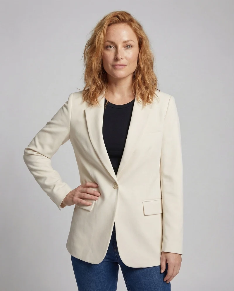 Damen Oversize-Longblazer Manschettenknöpfe