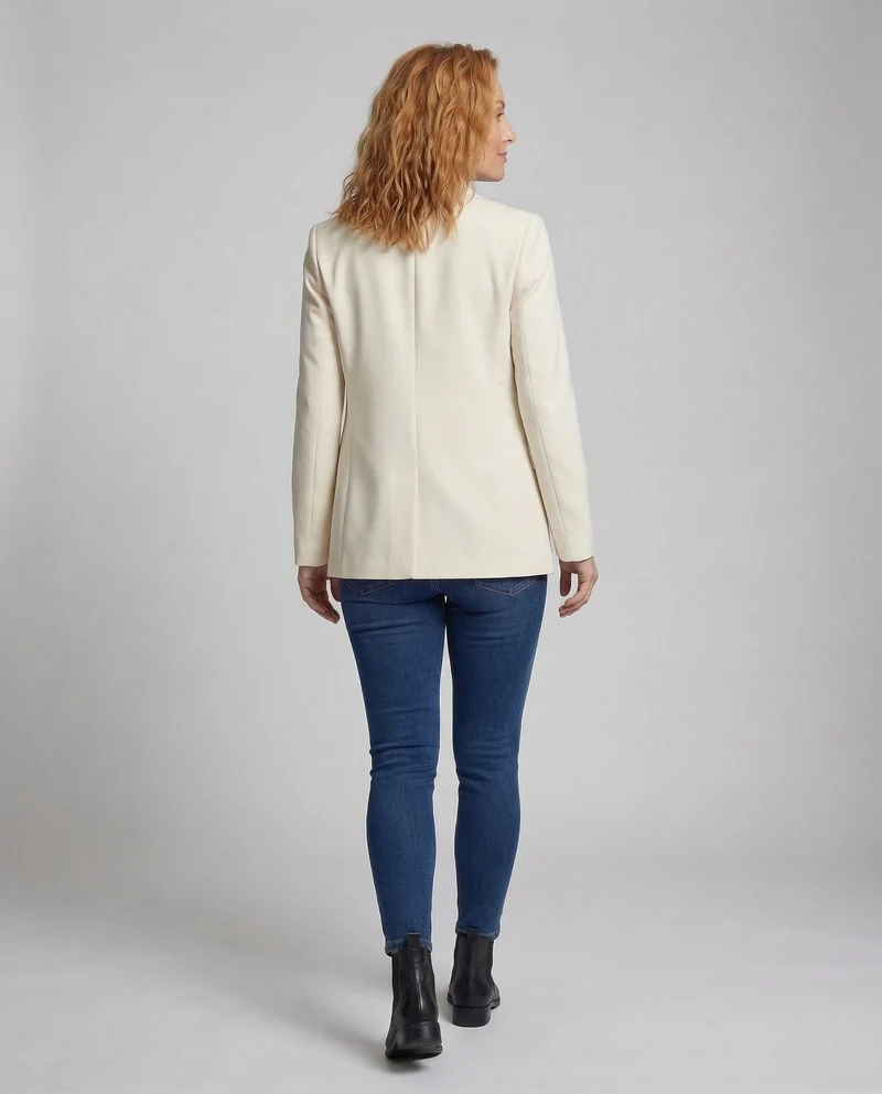 Damen Oversize-Longblazer Manschettenknöpfe