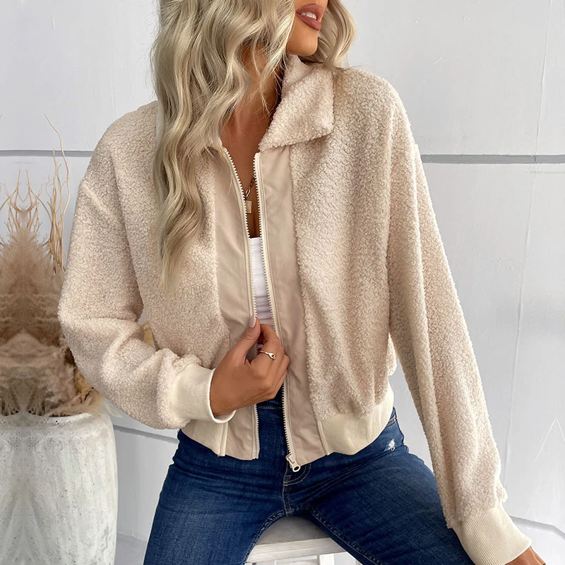 Damen Kuschelige Fleece-Jacke Drune