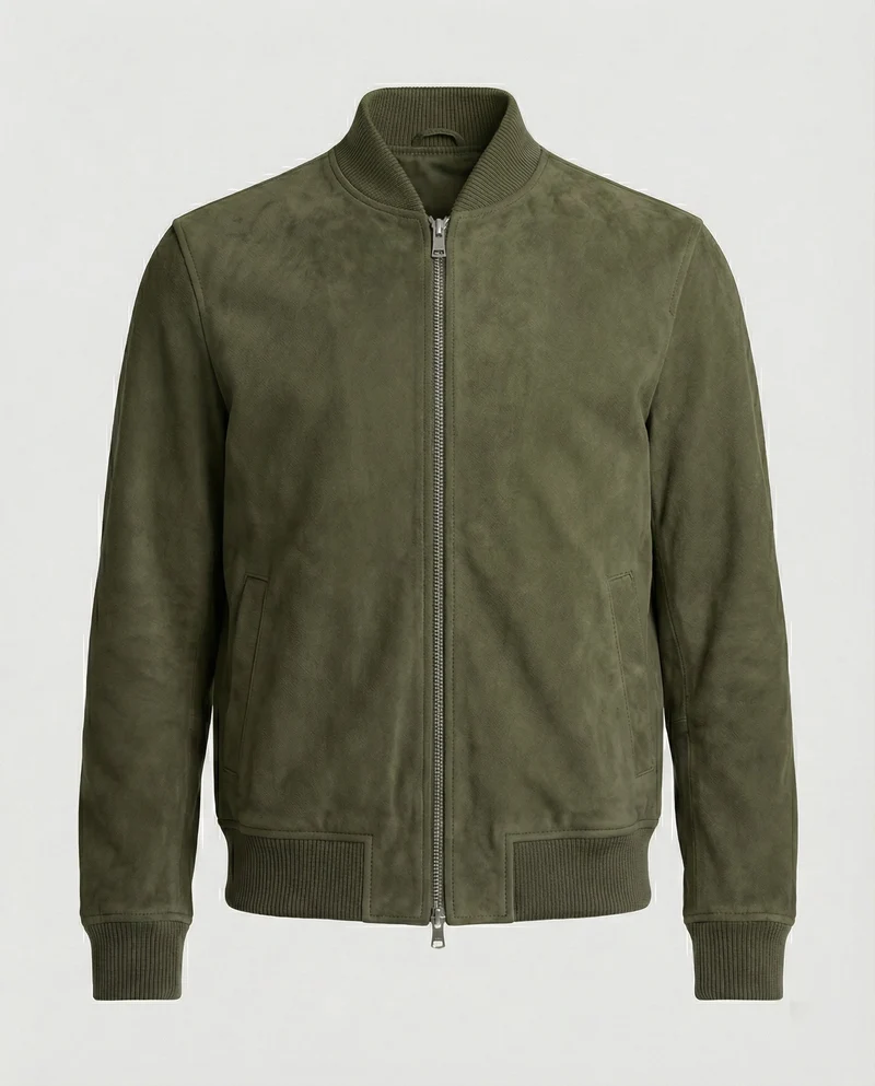 Freizeitkleidung Herren Bomberjacke Lederoptik