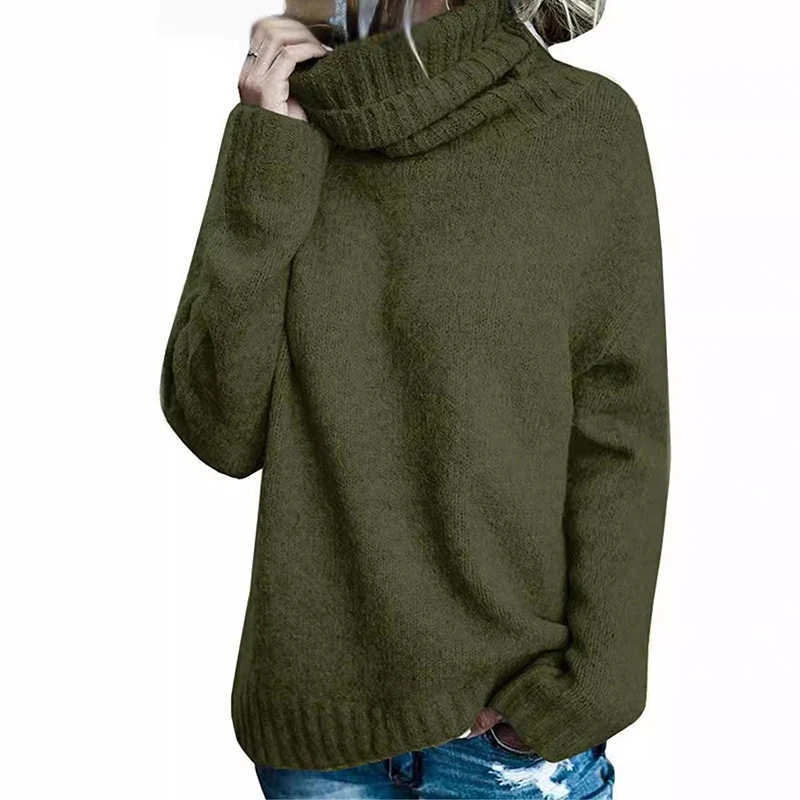 Damen Oversize-Kuschel-Rollkragenpullover aus Feinstrick Drune
