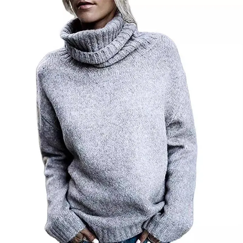 Damen Oversize-Kuschel-Rollkragenpullover aus Feinstrick Drune