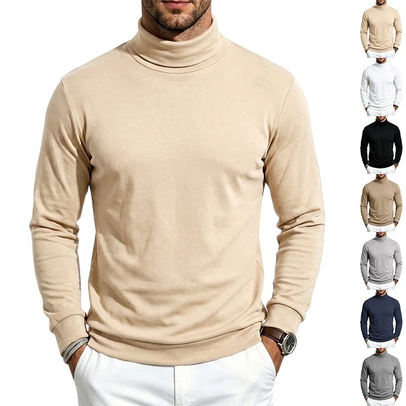 Herren Feiner Rollkragenpullover aus Baumwollmischung mit schmaler Passform Drune