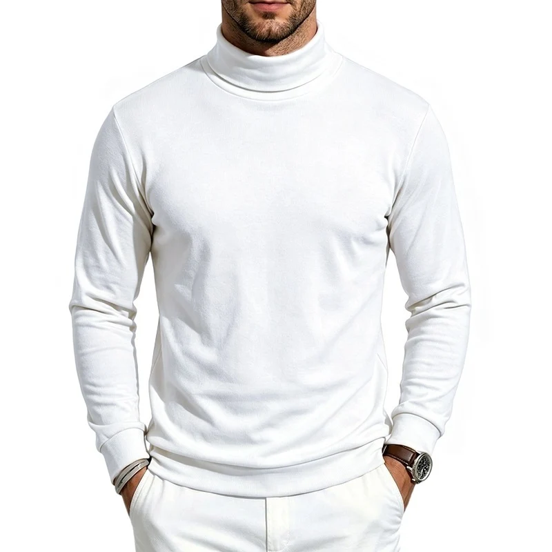 Herren Feiner Rollkragenpullover aus Baumwollmischung mit schmaler Passform Drune
