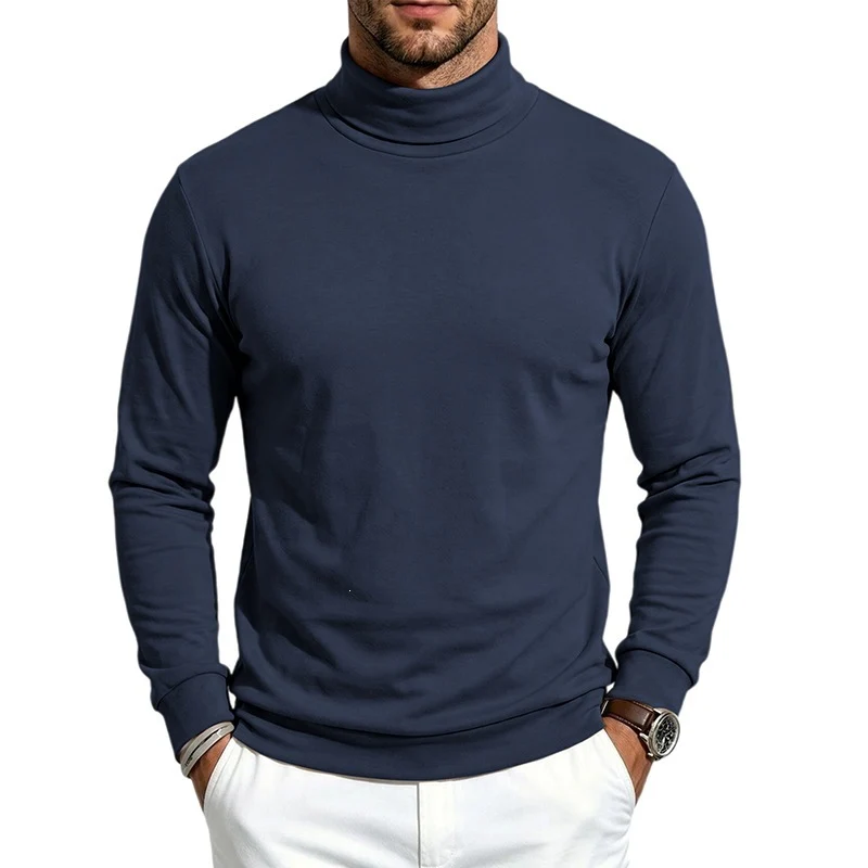 Herren Feiner Rollkragenpullover aus Baumwollmischung mit schmaler Passform Drune