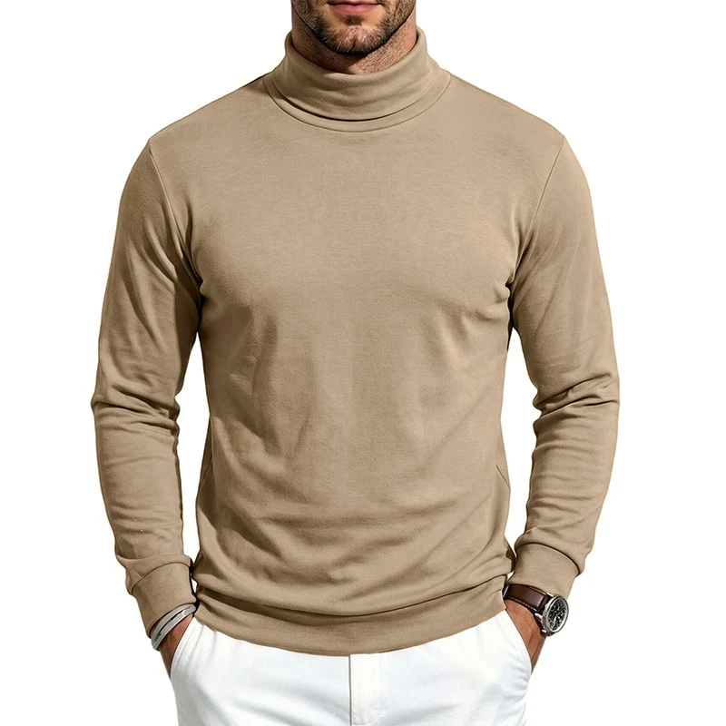 Herren Feiner Rollkragenpullover aus Baumwollmischung mit schmaler Passform Drune