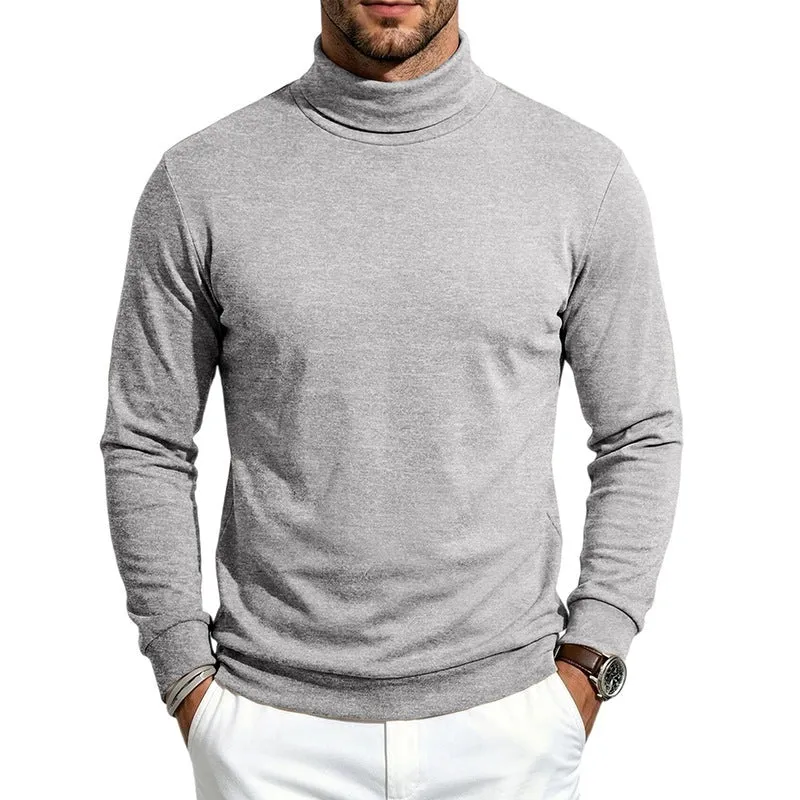 Herren Feiner Rollkragenpullover aus Baumwollmischung mit schmaler Passform Drune